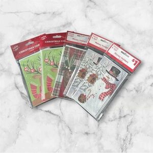 Festive (2) Christmas Card and (3) Money Holder Set